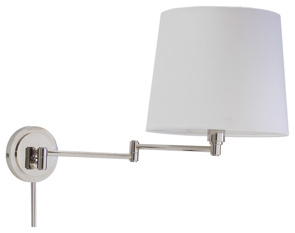 Townhouse Wall Swing Lamp in Polished Nickel