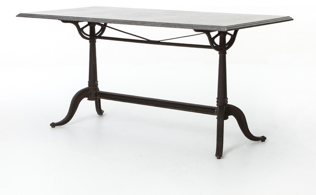 64 L Orson Dining Table Iron Bluestone Rustic Brown Spectacular Reclaimed Wood Industrial Dining Tables By Noble Origins Home