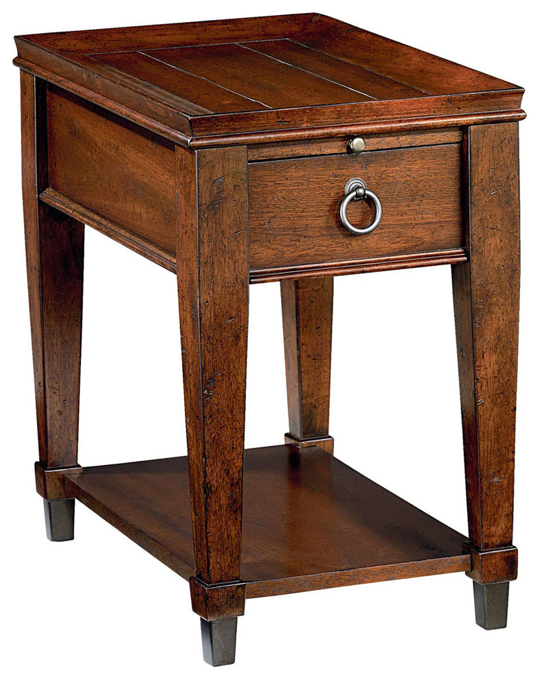 Emma Mason Signature Her Genn SingleDrawer Chairside Table in Brown