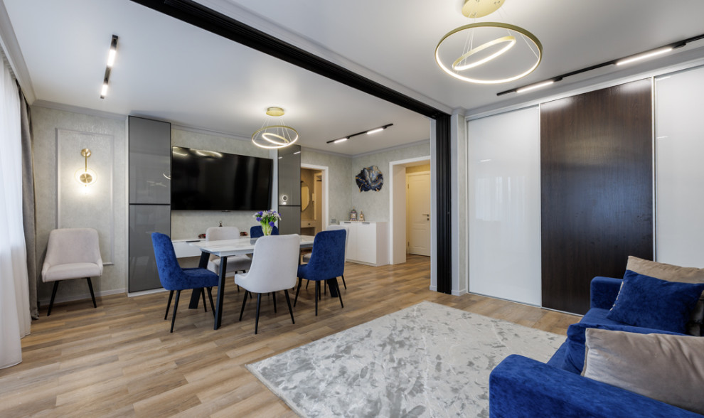 Дизайн трехкомнатной квартиры в современном стиле. 72 кв. м.