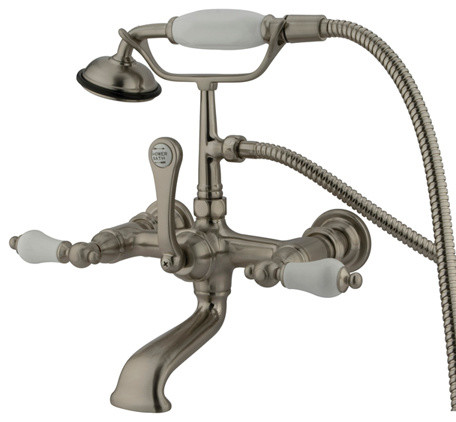 Wall Mount Clawfoot Tub Filler with Hand Shower