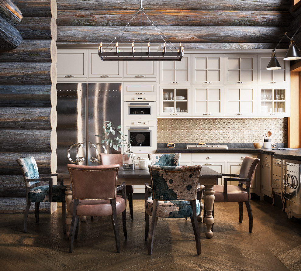 Дом из кело. Кухня и гостиная, второй свет