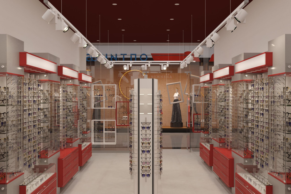 Интерьер салона оптика