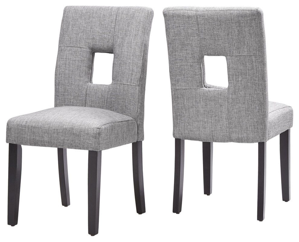 Chandler Keyhole Back Dining Chair, Set of 2, Grey