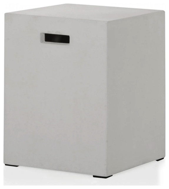 Buford Ivory Concrete Stool Contemporary Outdoor Bar Stools And