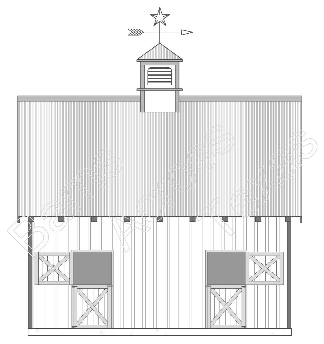 2 Stall Horse Barn w/ Loft