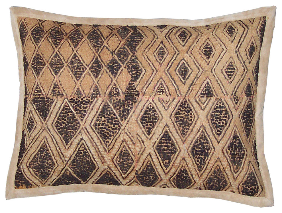 Pillow ~ African Kuba Cloth Lumbar Pillow