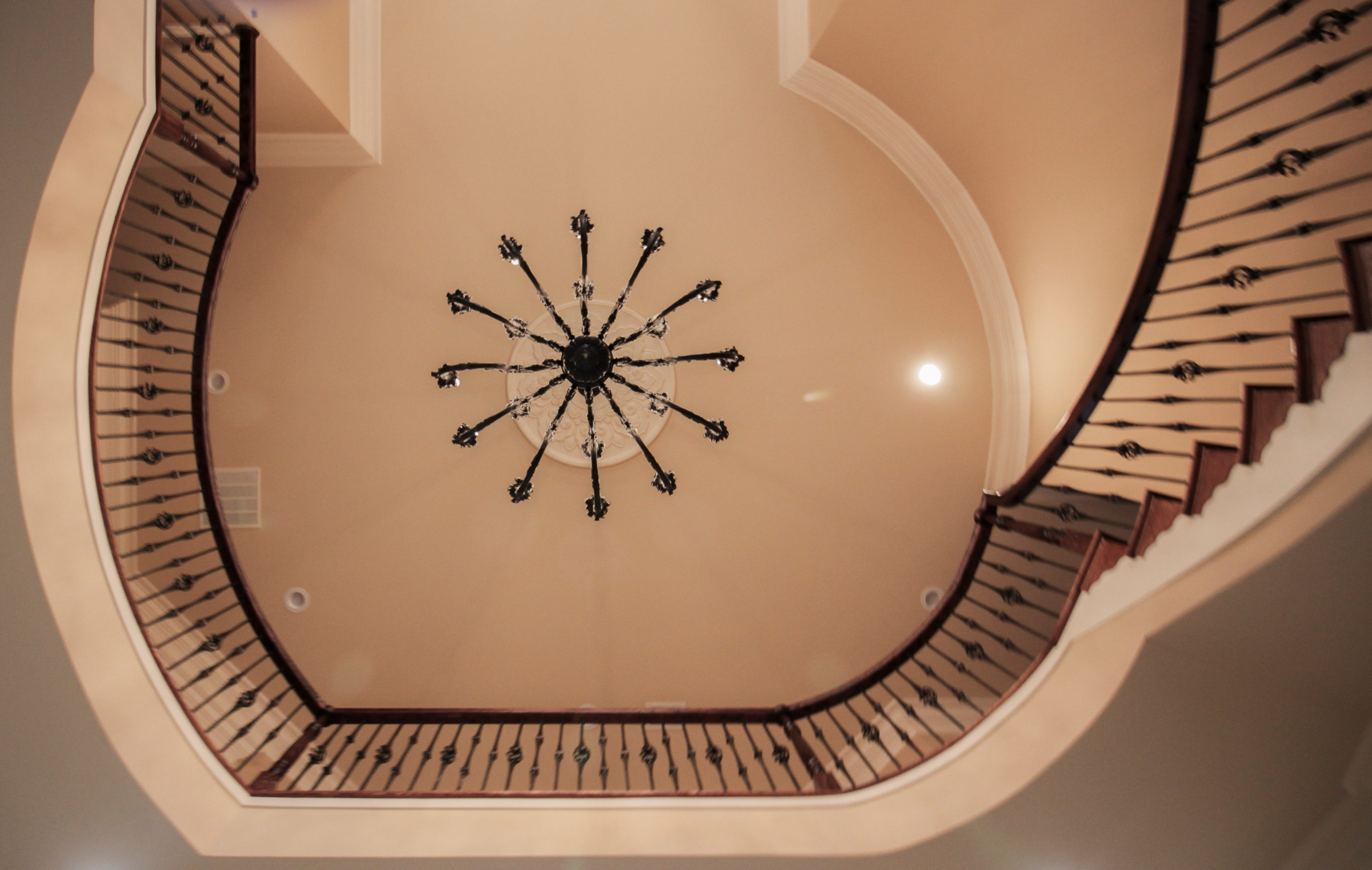 Project #13 | Curved Custom Wrought Iron Staircase
