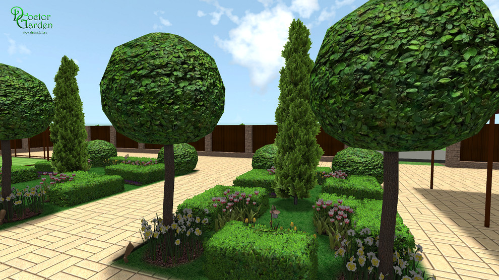 регулярный стиль на маленьком участке