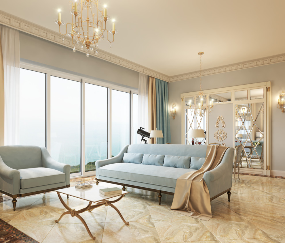 Визуализация гостиной в ЖК Королевский Парк