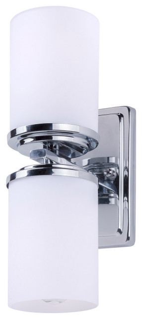 Duo 2 Light Wall Sconce, Chrome