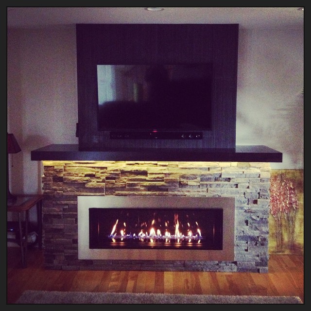 Fireplace Bump out Renovation Contemporary Other by Maritime