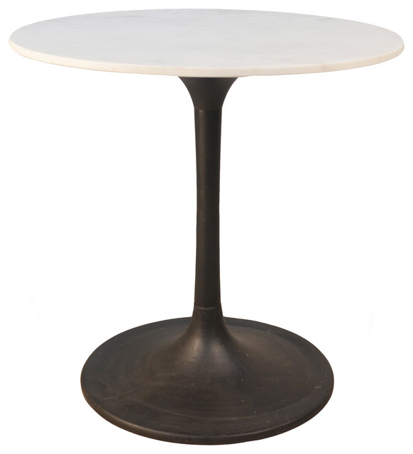 Enzo 30 Round Marble Top Dining Table, Round 30 Table