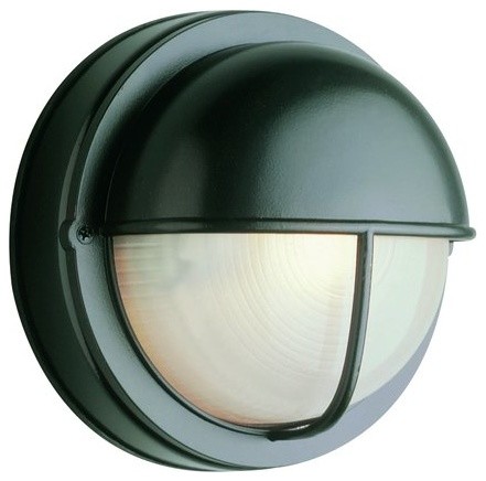 Trans Globe Lighting 4120 Bulkhead 1 Light Outdoor Wall Sconce - Black