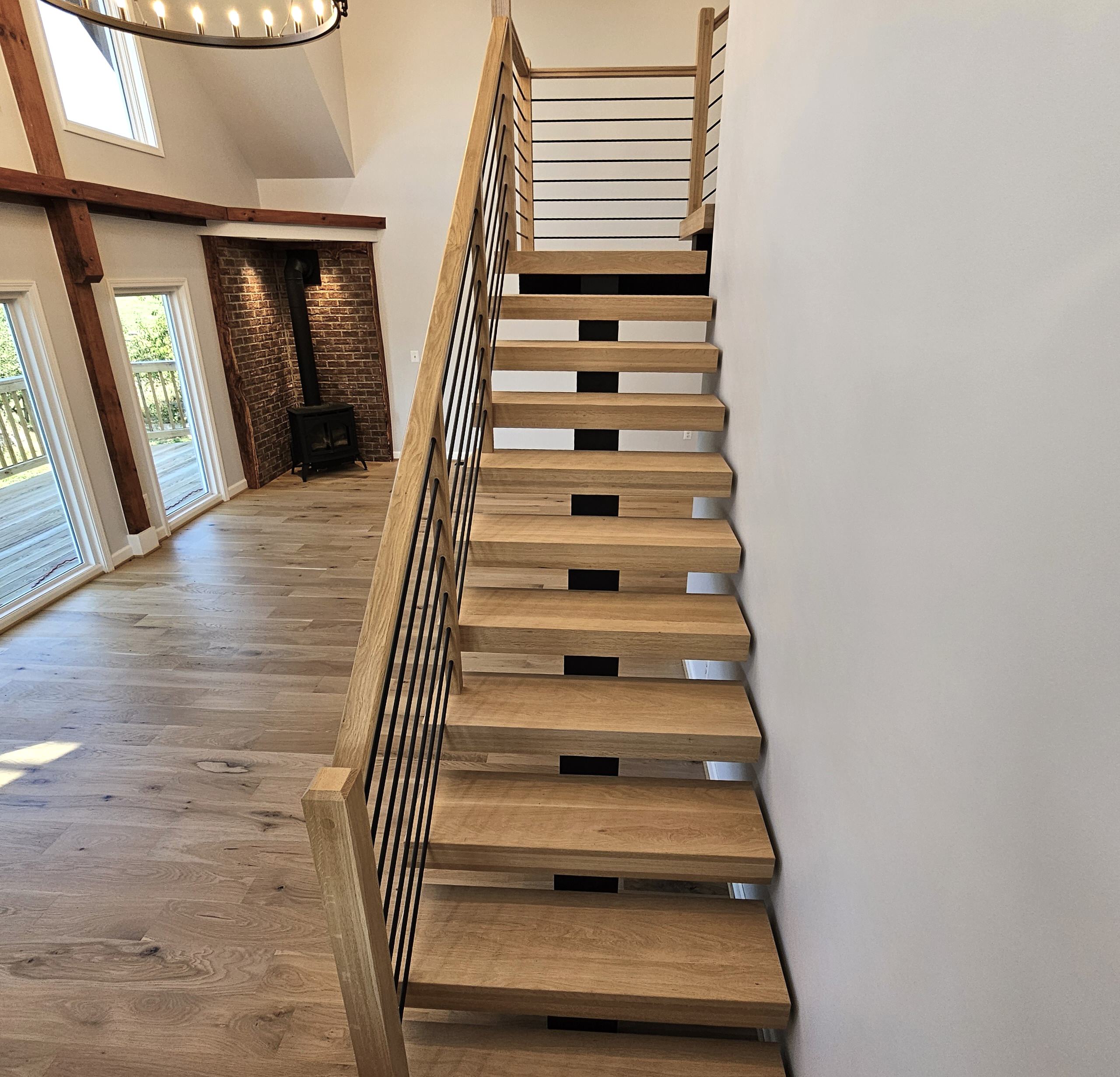 123_Modern Meets Rustic Farmhouse Staircase, Leesburg, VA 20175
