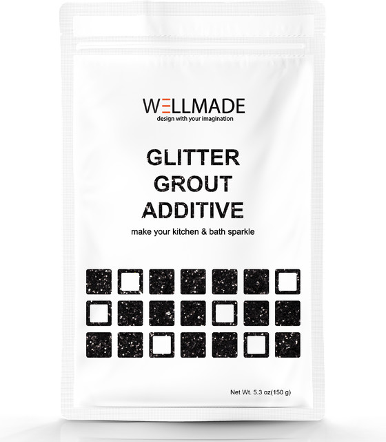 Black Glitter Grout Additive 5.3oz/150g/bag, 5.3 oz Contemporary