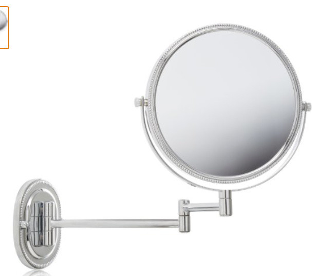 Jerdon JP7507CB 8-Inch Two-Sided Swivel Wall Mount Mirror with 7x Magnification