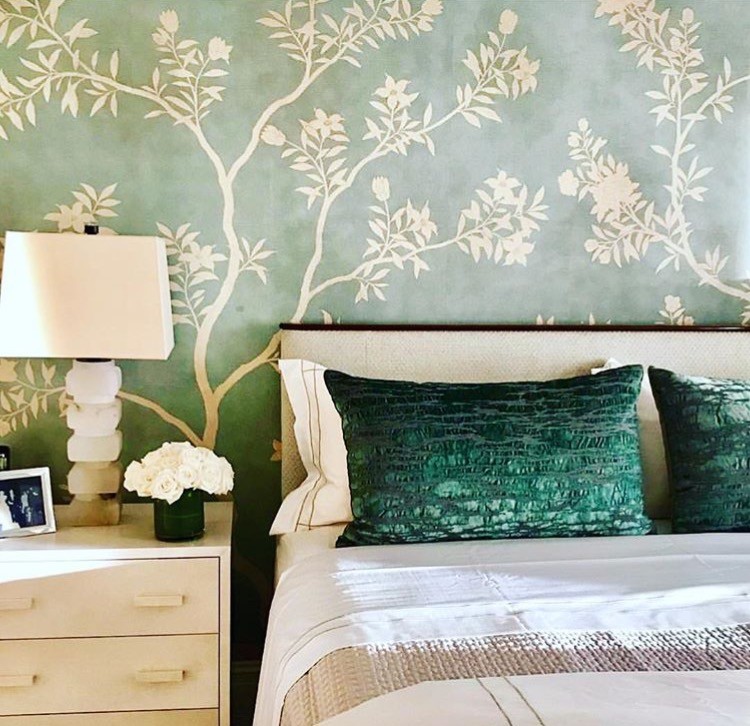 Example of a transitional bedroom design in Miami
