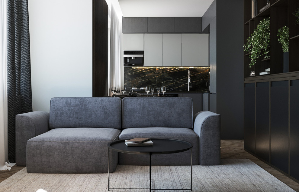 кухня-гостиная в современном стиле