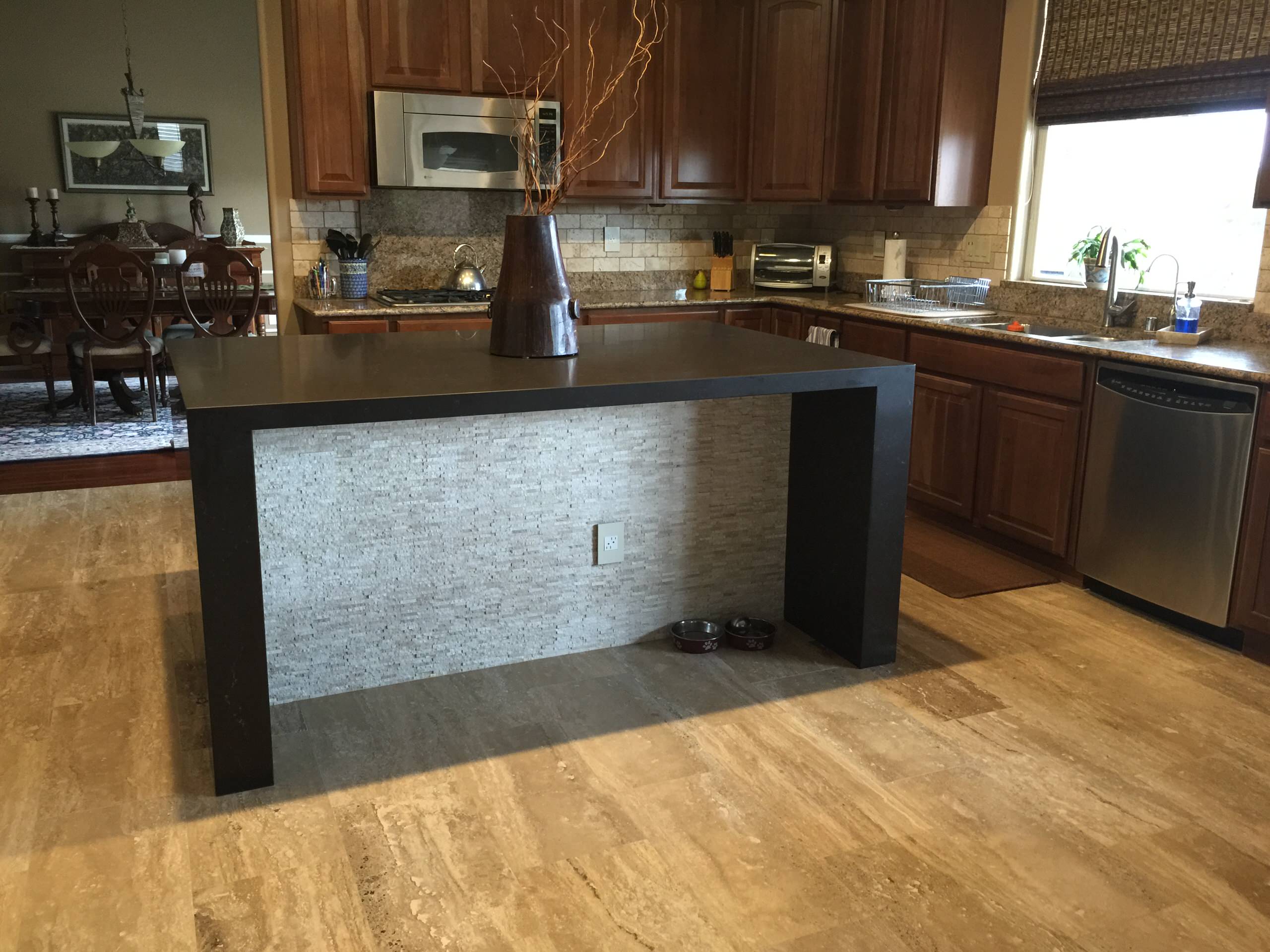 Kitchen Island, Interior Flooring, Guest Bath Remodel