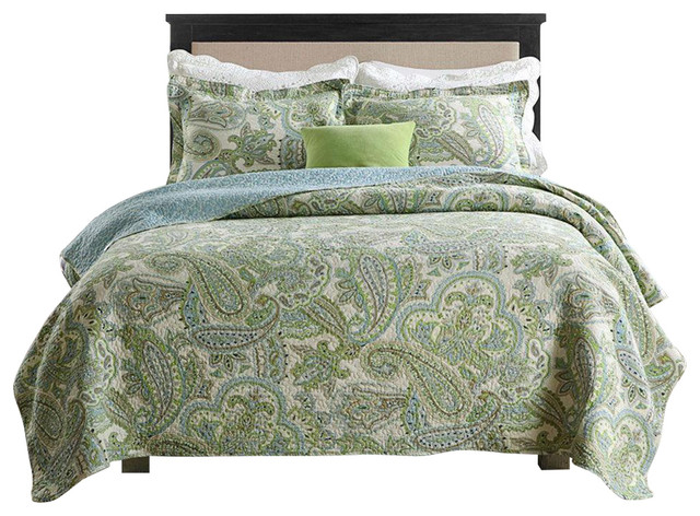 Preshrunk Bedding King Size 100 Percent Cotton Quilt Set In Teal King Size 100 Percent Cotton Quilt Set