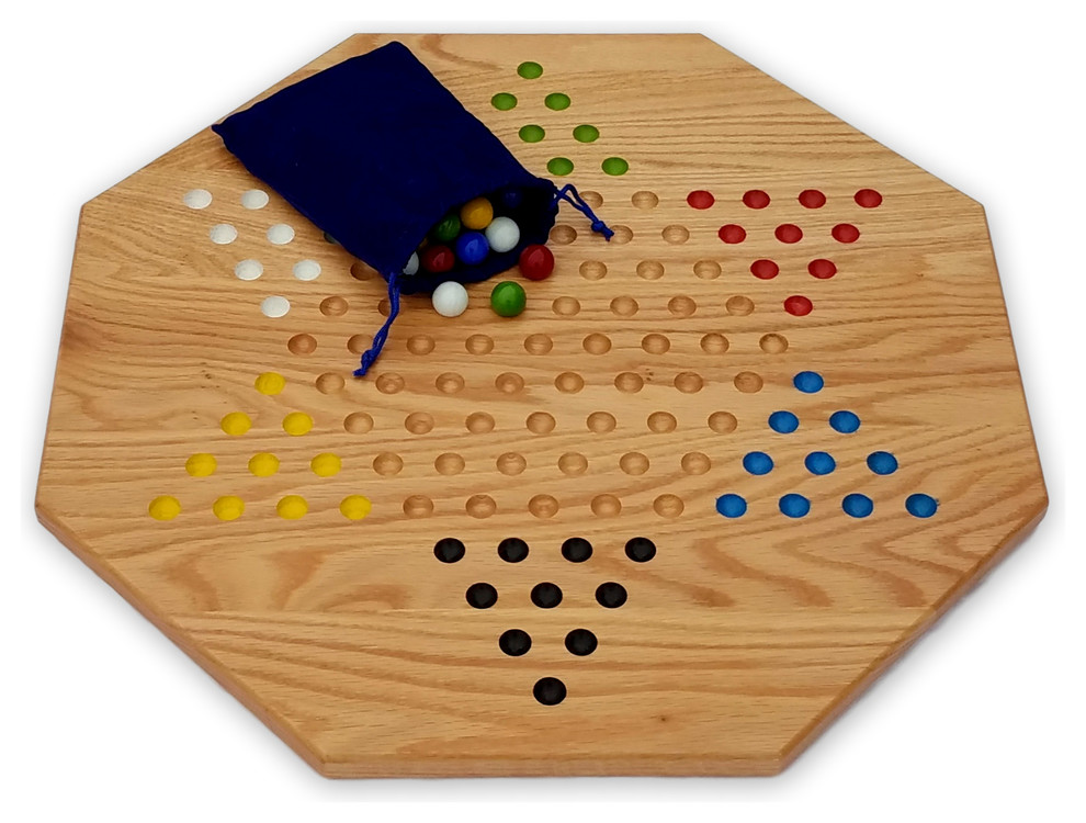 solid wood chinese checkers