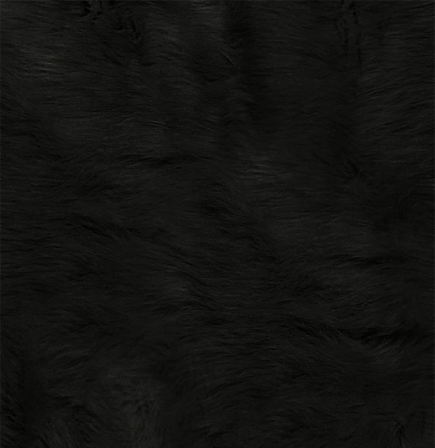 Faux Cowhide Rug 5.25'x7.5', Black