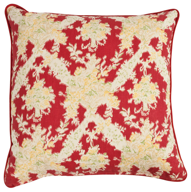 Ikat Red Pillow, 22