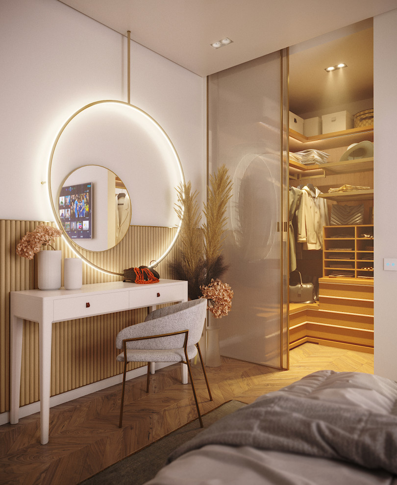 Дизайн-проект квартиры 120 кв.м.  Спальня/Гардеробная