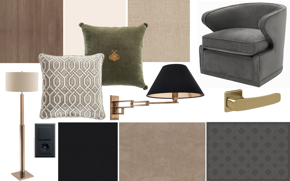 Современная спальня в духе Eichholtz