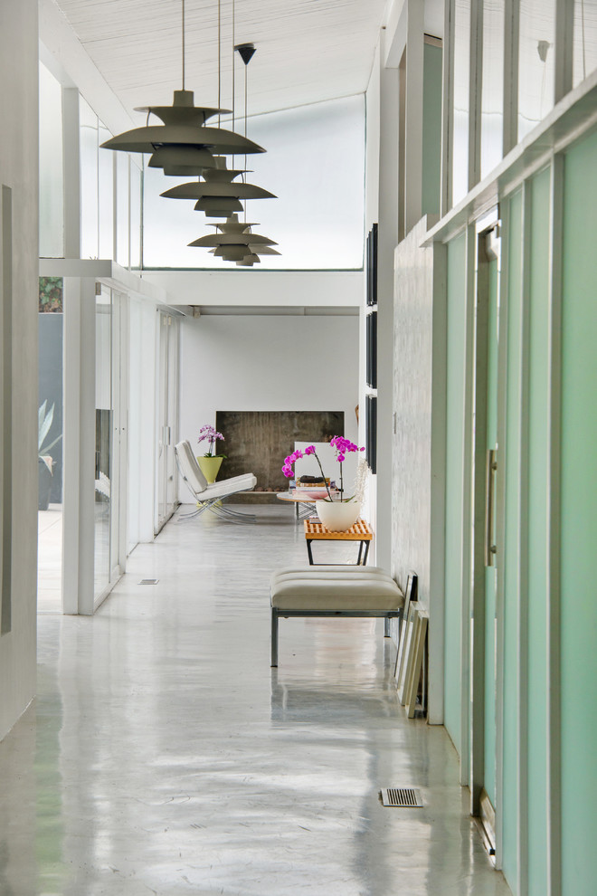 Inspiration for a midcentury hallway in Los Angeles.
