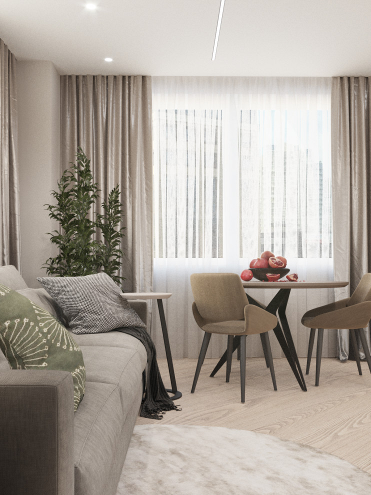 Минималистичная квартира в светлых тонах в ЖК Кристалл