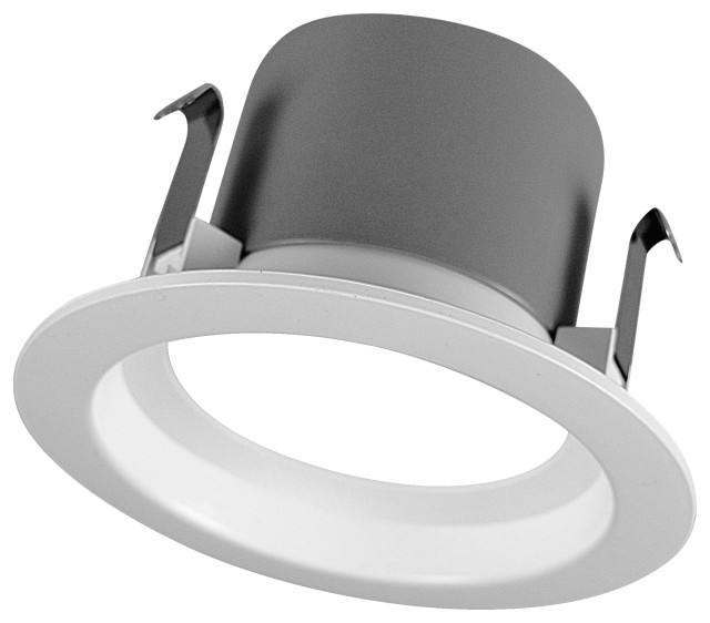 DCR4 LED Recessed Downlight Retrofit Light Fixture, White, Smooth, 5000k