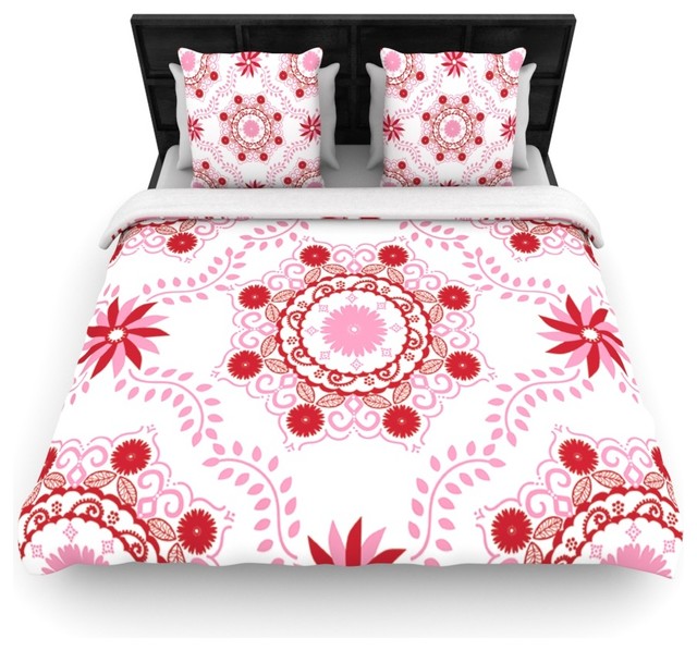 Anneline Sophia Let S Dance Red Pink Floral Duvet Cover Anneline Sophia Let S Dance Red Pink Floral Cotton Duvet Cover Queen 88