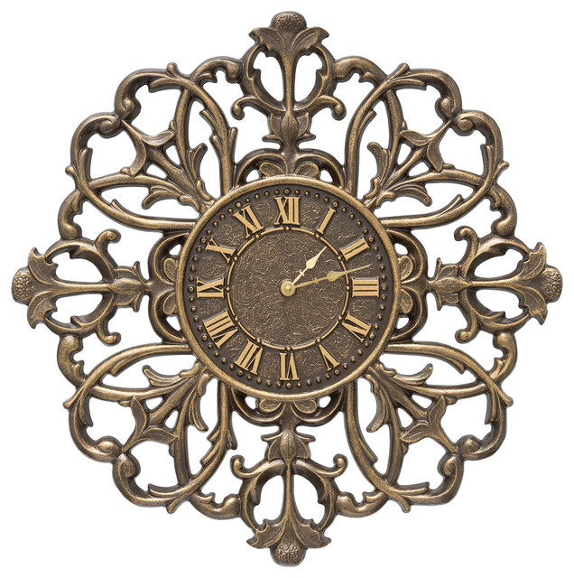 Filigree Silhouette 21 Indoor Outdoor Wall Clock