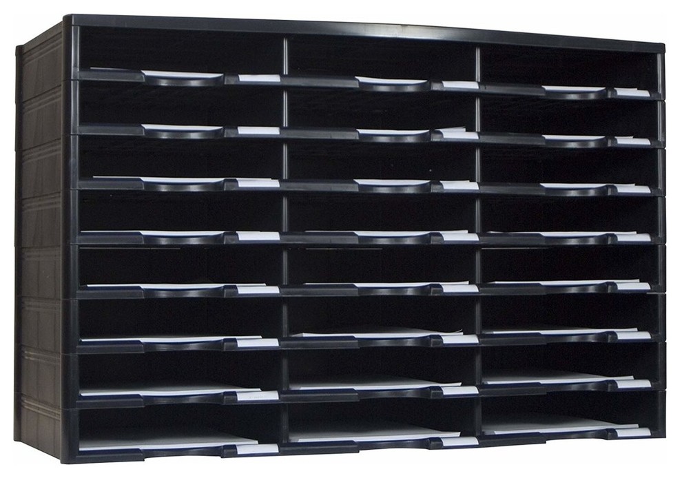 Storex Literature Organizers, Black, Set of 2