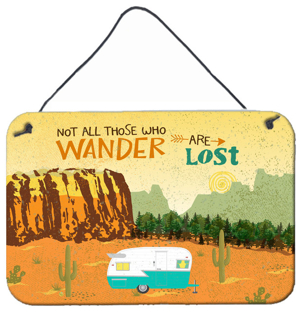 Retro Camper Camping Wander Wall Door Hanging Print Southwestern Outdoor Wall Art By The Store