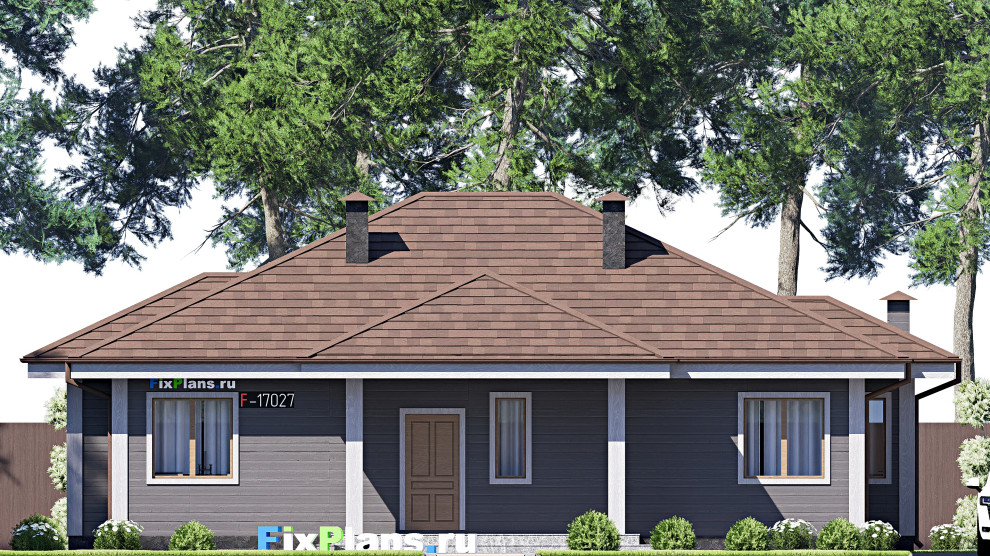 Проект одноэтажного дома 12х15м S120м2 F-17027