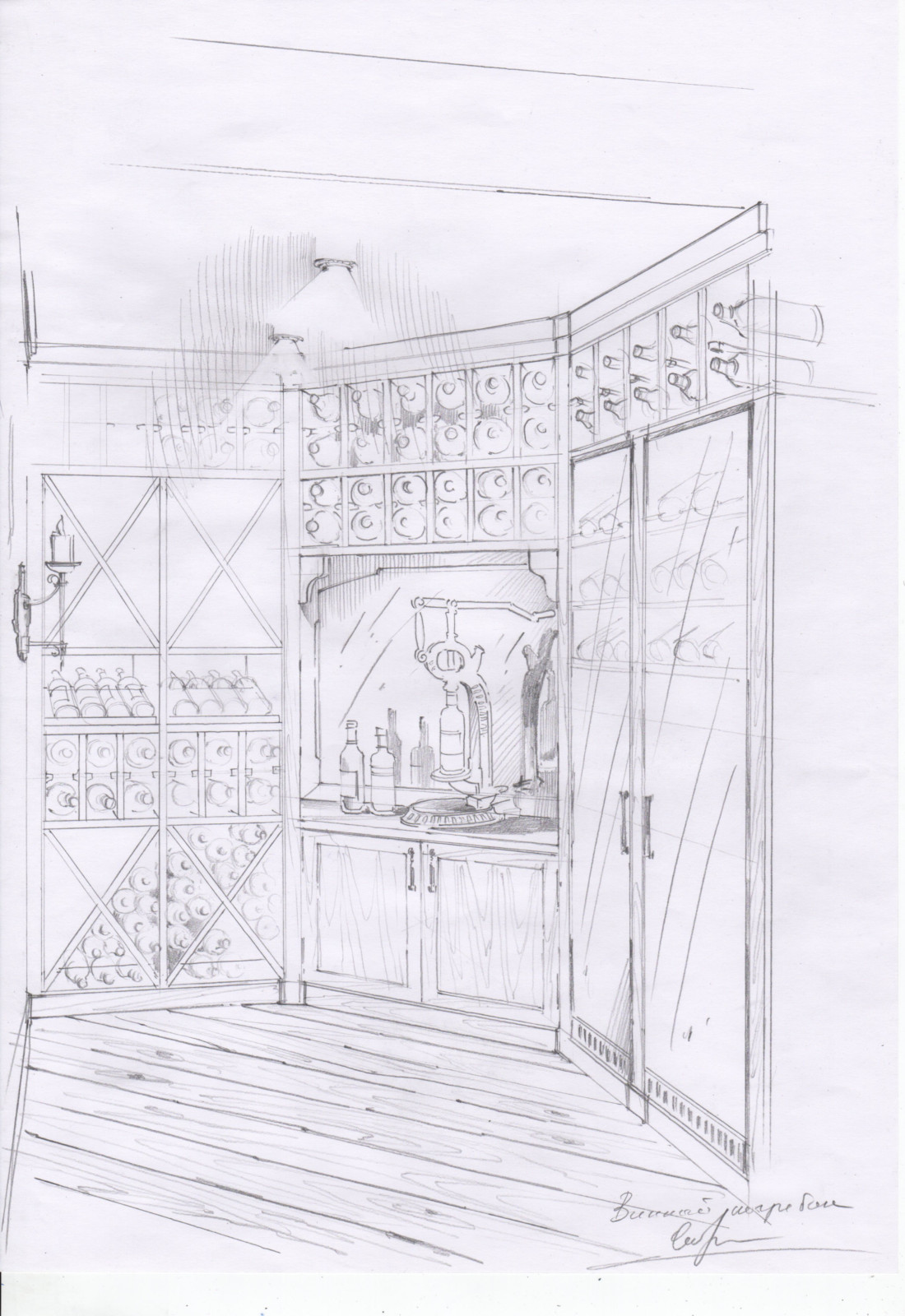 Акварельные эскизы к проекту: Загородного дома в стиле Прованс.