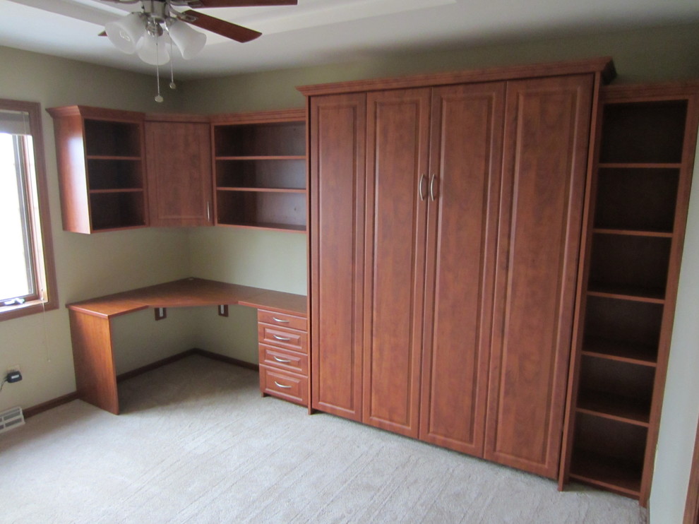 Mid-sized traditional home office in Other.
