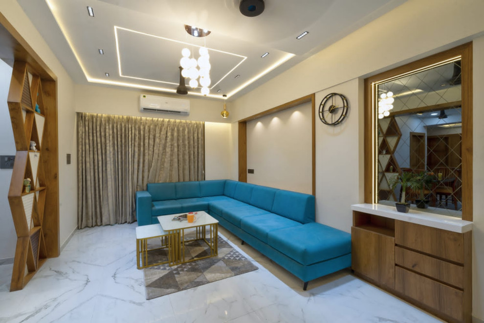 Inspiration for a contemporary living room in Ahmedabad.