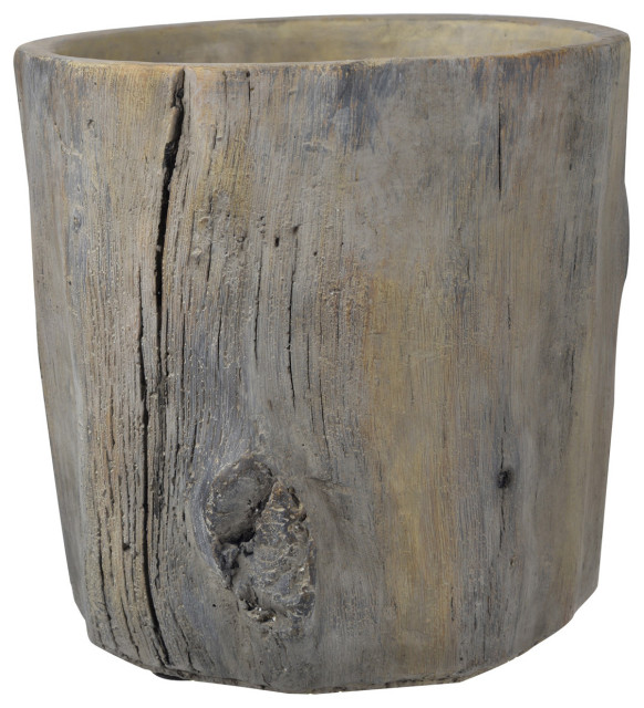 Fillmore Planter or Plant Stand, Natural, 6.5" Rustic Indoor Pots