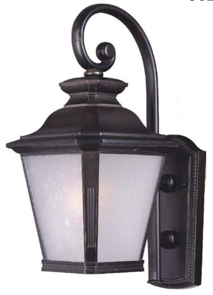 Maxim 1125 Knoxville 18" 1 Light Wall Sconce - Bronze / Frosted Seedy Glass