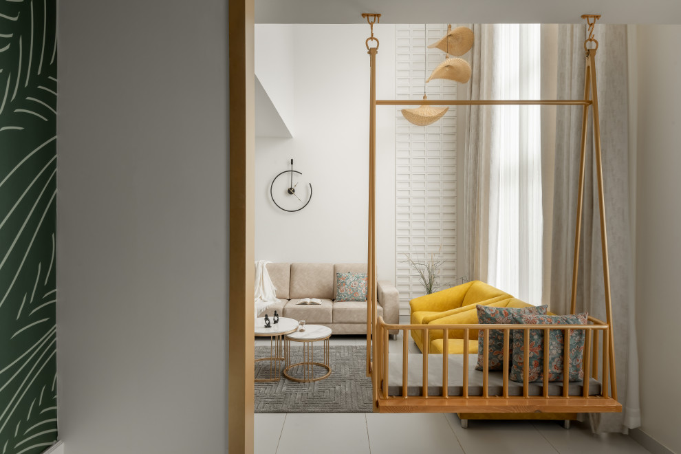 Inspiration for a transitional living room in Bengaluru.