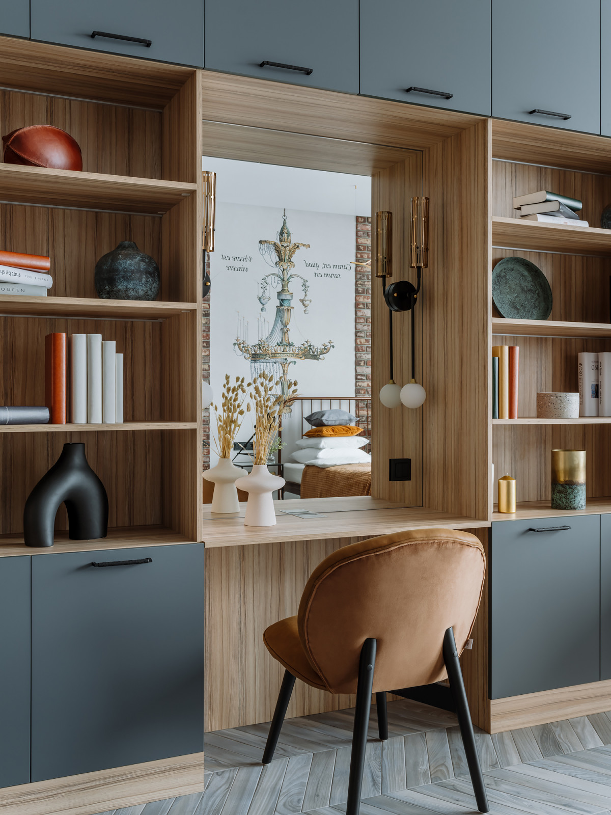 Kiss of foggy forest