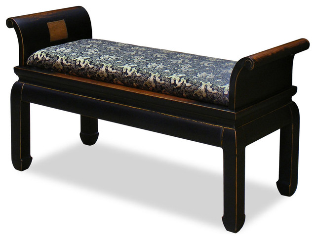 Elmwood Zhou Yi Bench - Asian - Upholstered Benches - by China ...