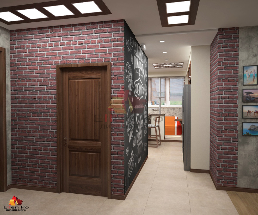 Дизайн трех-комнатной квартиры с элементами лофт и восточной культуры.