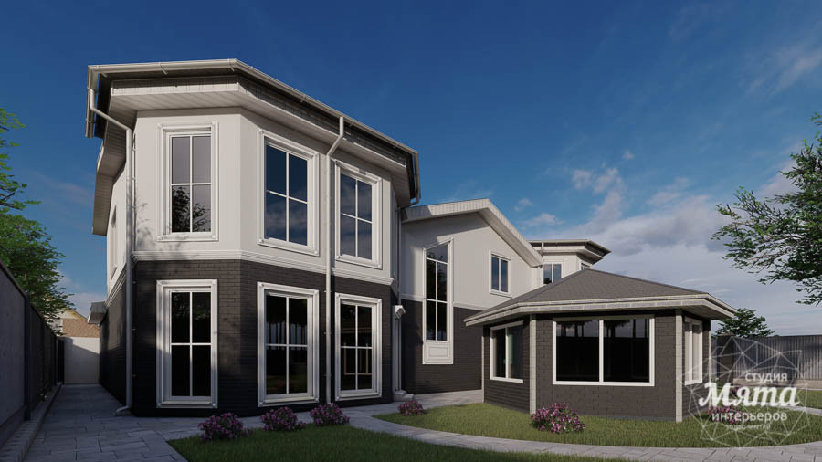 Дизайн проект фасада дома 200 м2