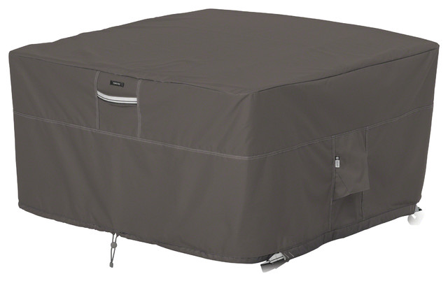 Classic Accessories Square Fire Pit And Table Cover Small Taupe