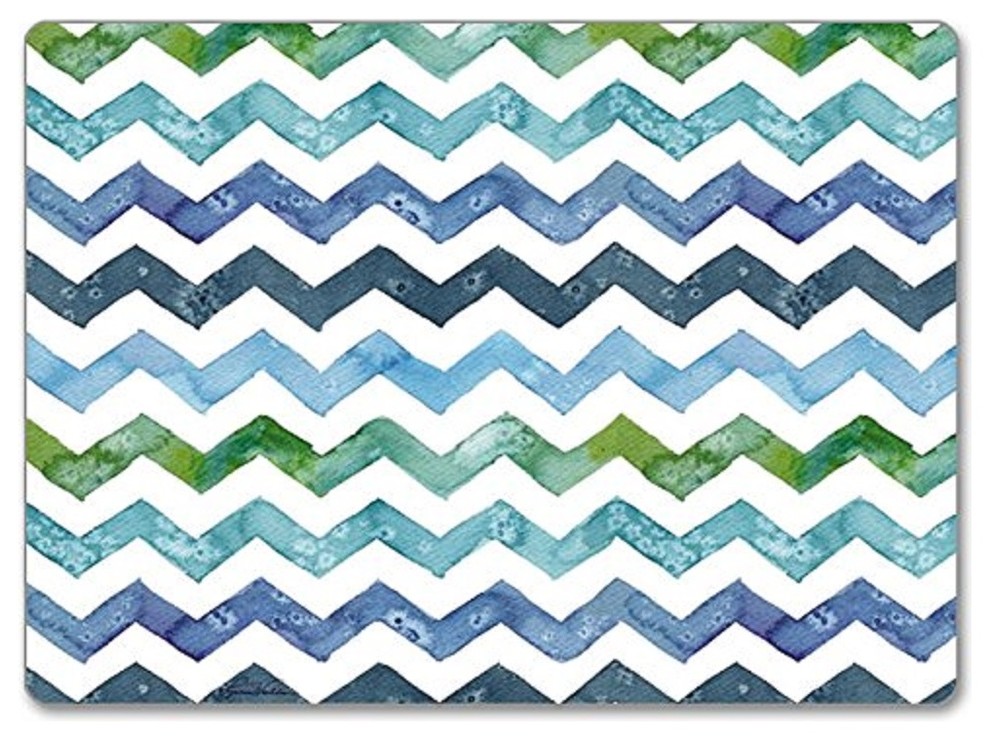 CounterArt Hardboard Placemat, Chevron, Set of 2 Contemporary